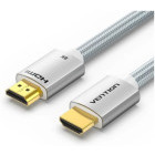 Cablu video Vention HDMI Male - HDMI Male, v2.1, 2 m, Argintiu