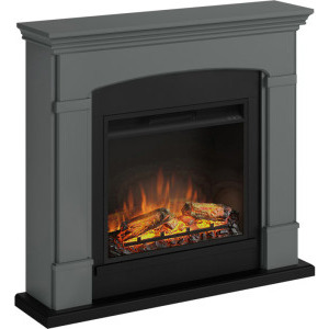 TAGU Semineu Helmi Solid Grey cu focar electric PowerFlame, 23 inch