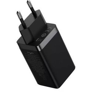 Baseus GaN5 Pro, 2x USB-C, 1x USB, Quick Charge 65W, Black