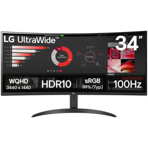 Monitor LED LG UltraWide 34WR50QK-B Curbat 34 inch UWQHD VA 5 ms 100 Hz HDR