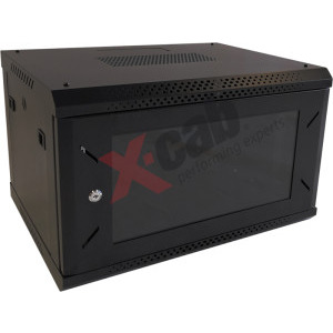 Xcab Xcab-N9U45S.9004 9U, Wall mount, 600 x 450, Glass door, Negru
