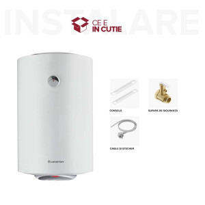 Ariston termoelectric PRO R 150 VTS EVO EU, 2000 W, 150 L, serpentina pe partea stanga, izlolatie termica poliuriten, reglare mecanica exterioara, supapa siguranta