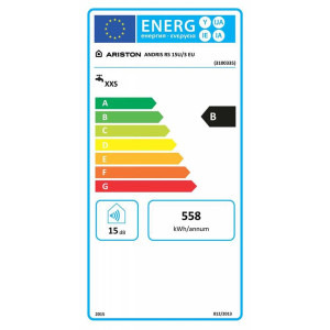 Ariston electric Andris RS 15U EU, 15 L, 1200 W, Led iluminat, Montare sub chiuveta, Reglaj extern de temperatura