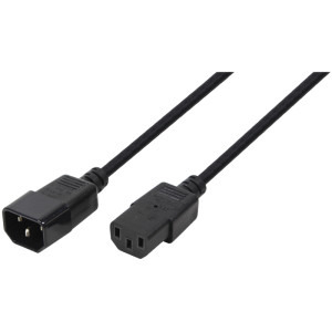 Cablu componente Logilink IEC 320 C14 Male - IEC 320 C13 Female, 3m, negru