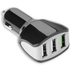 Incarcator auto Celly 3x USB, 22 W, Black