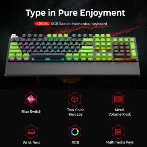 Havit KB926L RGB Black/Green Blue Switch Mecanica