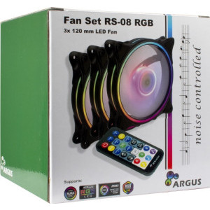 Inter-Tech Argus RS-08 RGB 120mm Three Fan Pack