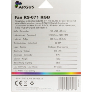 Inter-Tech Argus RS-071 RGB 120mm