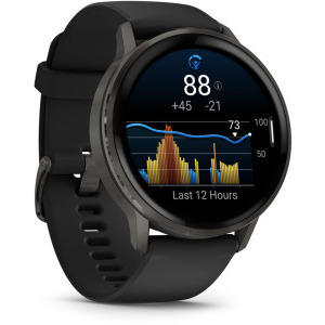 Garmin Venu 4, 45mm AMOLED curea silicon Slate/Black