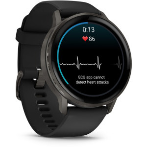 Garmin Venu 4, 45mm AMOLED curea silicon Slate/Black