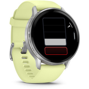 Garmin Venu 4, 45mm AMOLED curea silicon Silver/Citron