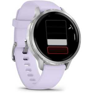 Garmin Venu 4, 41mm AMOLED curea silicon Silver/Periwinkle