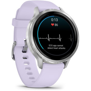 Garmin Venu 4, 41mm AMOLED curea silicon Silver/Periwinkle