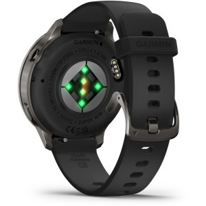 Garmin Venu 4, 41mm AMOLED curea silicon Slate/Black