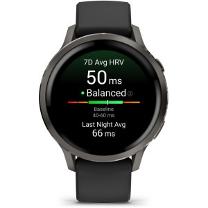 Garmin Venu 4, 41mm AMOLED curea silicon Slate/Black