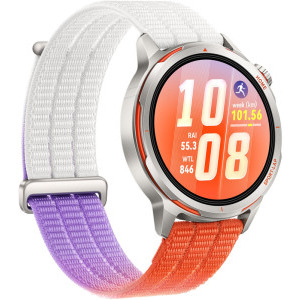 Huawei Watch GT Runner 2, Titanium Dawn Orange curea Gradient Orange AirDry Woven + 1 Year Warranty Extension
