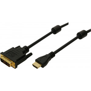 Logilink HDMI Male - DVI-D Male, 2m, negru