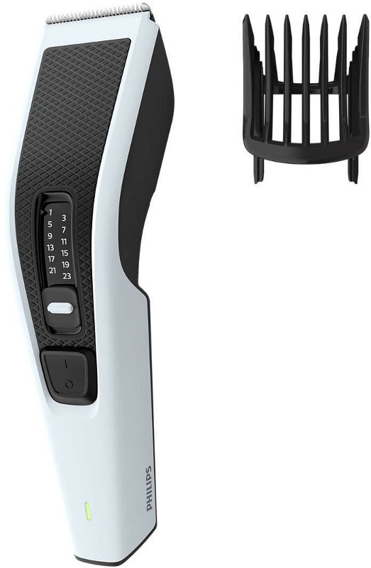 Aparat de tuns Philips Seria 3000 HC3521/15, pieptene 0.5-23mm, 13 trepte, Alb/Negru