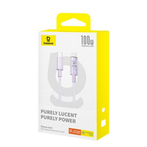 Baseus Gem, USB-C Male la USB-C Male, 1 m, 100W, Purple