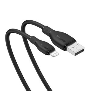Baseus Pudding, USB Male la Lightning Male, 1.2 m, Black