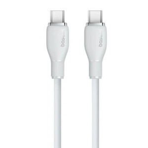 Baseus Pudding, USB-C Male la USB-C Male, 100W, 1.2 m, White