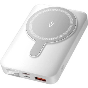 Baterie externa Vention 10000 mAh, magnetic wireless, 1x USB-C, 1x USB, white