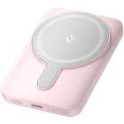 Baterie externa Vention 5000 mAh, magnetic wireless, 1x USB-C, pink