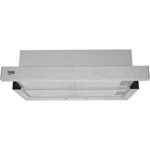 Beko telescopica HNT63322XH, Putere de absorbtie 320 m3/h, 3 trepte de viteza, Iluminare LED, 60 cm, Inox