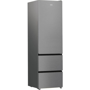 Beko B3RGNA354HXB1, 351 L, Clasa E, No Frost, HarvestFresh, AeroFlow, Control electronic, 203 cm, Inox