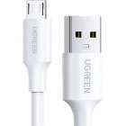 Cablu de date / adaptor Ugreen US289, USB Male la microUSB Male, 1.5 m, White