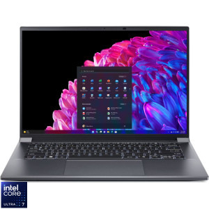Acer 14.5'' Swift X 14 SFX14-72G, 2.8K OLED 120Hz, Procesor Intel® Core™ Ultra 7 155H (24M Cache, up to 4.80 GHz), 16GB LPDDR5X, 1TB SSD, GeForce RTX 4050 6GB, Win 11 Home, Steel Gray