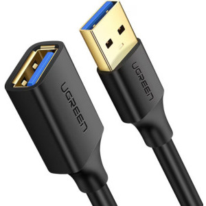 Cablu periferice Ugreen US129 Extensie USB tip A 3.2 Gen 1 Male la USB tip A 3.2 Gen 1 Female, 1 m, Negru