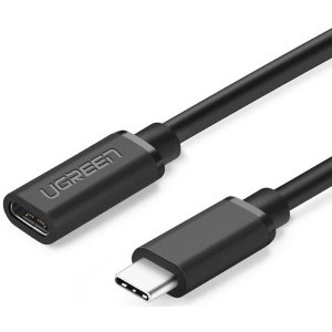 Cablu periferice Ugreen ED008 Extensie USB-C 3.2 Gen 1 Male la USB-C 3.2 Gen 1 Female, 60 W, 0.5 m, Negru