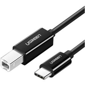 Cablu periferice Ugreen US241 USB-C 2.0 Male la USB tip B 2.0 Male, 1 m, Negru