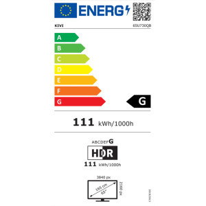KIVI Smart TV 65U730QB Seria U730QB 165cm negru 4K UHD HDR