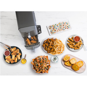 Ninja Friteuza cu aer cald Double Stack XL SL400EU, 2470W, 2x 4.75L, Gri/Negru