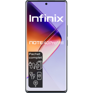Smartphone INFINIX NOTE 40 Pro+, 256GB, 12GB RAM, Dual SIM, 5G, 4-Camere, Obsidian Black