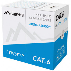 Lanberg Rola Cablu FTP cat.6 305m gray