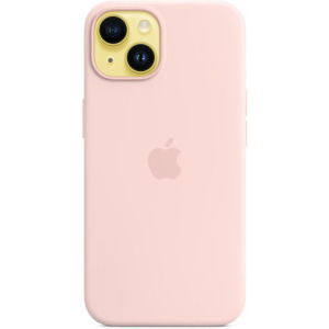 Apple Protectie pentru spate, material silicon, cu MagSafe pentru iPhone 14, culoarea Chalk Pink