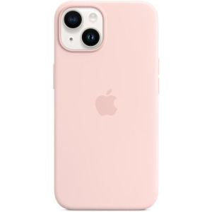 Apple Protectie pentru spate, material silicon, cu MagSafe pentru iPhone 14, culoarea Chalk Pink