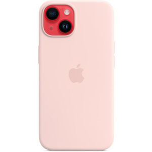 Apple Protectie pentru spate, material silicon, cu MagSafe pentru iPhone 14, culoarea Chalk Pink
