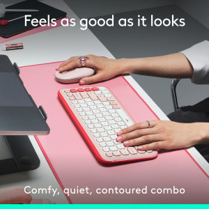 Logitech Pop Icon Combo, Bluetooth, Rose
