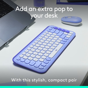 Logitech Pop Icon Combo, Bluetooth, Lilac