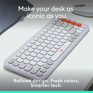 Logitech Pop Icon Keys, Bluetooth, Off-White