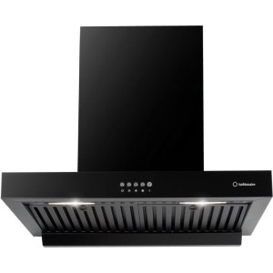 Turbionaire decorativa THC60WPB, Putere de absorbtie 800 m3/h, Control electronic, Iluminare LED, Filtre Baffle, Clasa A++, 60 cm, Negru