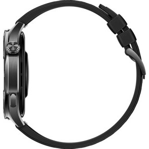 Huawei Watch GT 5, 46mm Deep Tarnish Stainless Steel, curea Black Fluoroelastomer