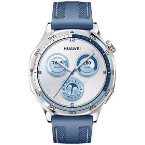 Huawei Watch GT 5, 46mm Tarnish Stainless Steel, curea Blue Woven
