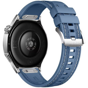 Huawei Watch GT 5, 46mm Tarnish Stainless Steel, curea Blue Woven