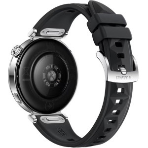 Huawei Watch GT 5, 41mm Tarnish Stainless Steel, curea Black Fluoroelastomer