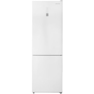 Combina frigorifica Daewoo DNF-310MEW-1, 310 L, Clasa E, Total No Frost, Control electronic, Iluminare LED, Alb